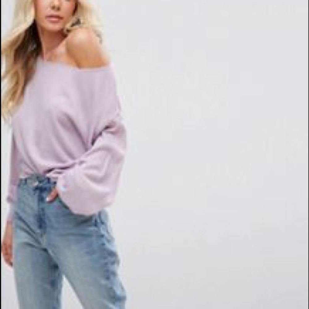 Lavender 🦄 off the shoulder sweater size 10